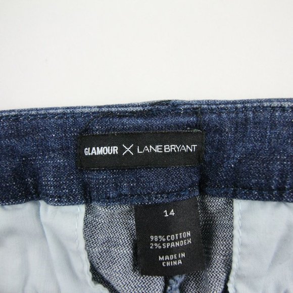 Lane Bryant Womens Glamour X Bootcut Jeans Medium Denim High Rise Size 14 - Picture 8 of 9